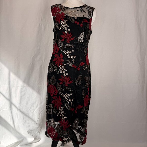 Calvin Klein Women's Sleeveless Midi Dress | Black | Size 8 - Picture 1 of 12